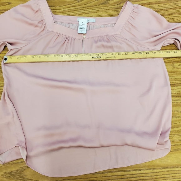 LOFT Blush Pink Long Sleeve Blouse - Picture 7 of 8